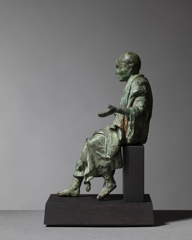 Roman statuette of a seated philosopher, 2nd-3rd century AD