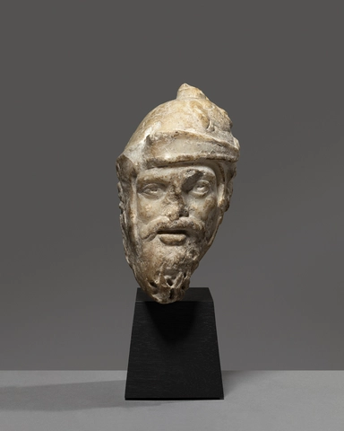Roman head of a helmeted soldier, Italy, c.2nd-3rd century AD