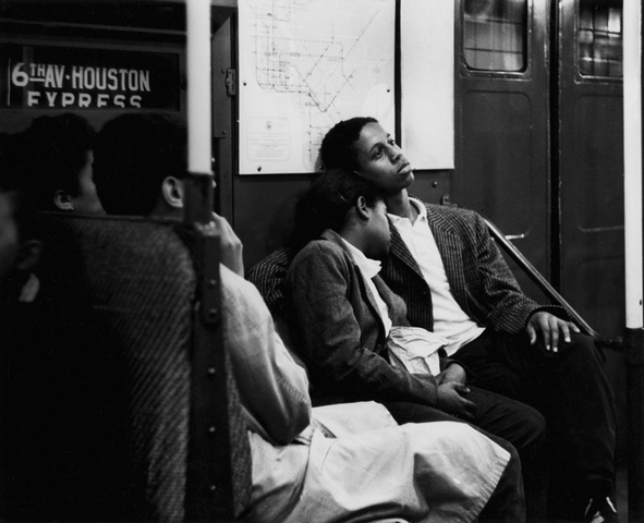 Dave Heath, NYC [Couple in subway], circa 1957