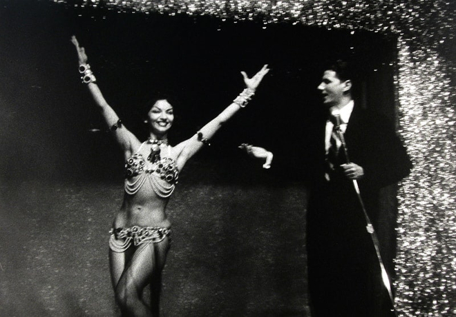 George S. Zimbel, Chelo and the MC - Bourbon St., New Orleans, 1955