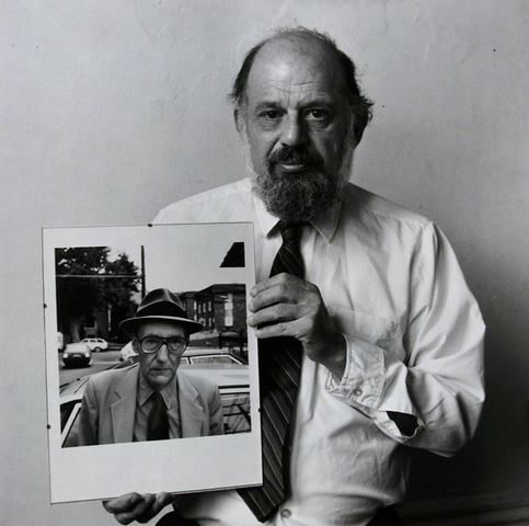 Robert Giard, Allen Ginsberg with his own portrait of Burroughs, 1986