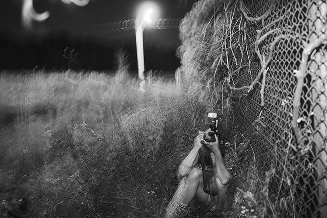 Rita Leistner, She Takes A Picture Crouched By The Fence, Pandemic Year One, 2020-2021