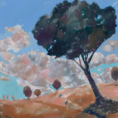Kindness in Shadows, 2022 oil on linen 60 x 60cm (Framed in Tasmanian Oak 65 x 65cm)