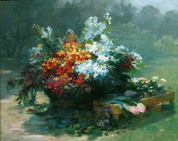 Gabriel Edouard Thurner, Still life of Spring Flowers