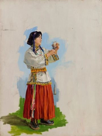 董希文 Dong Xiwen  牧羊藏女, 1955