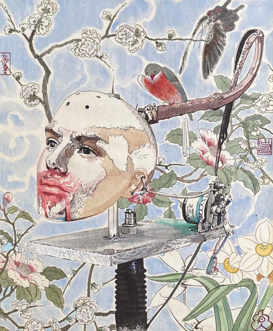 童昆鸟 TONG Kunniao  第二自然人-红嘴守护者图, 2023