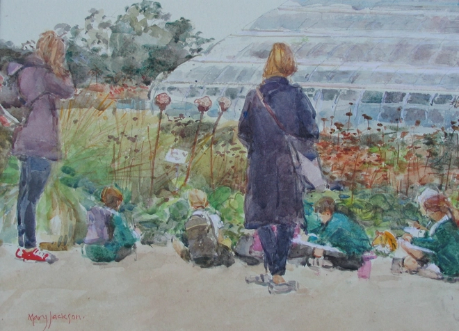 Mary Jackson, The School Outing at Wisley , August 2014