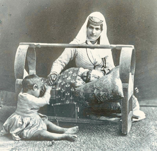Antoin Sevruguin, An Armenian cradle, Late 19th Century