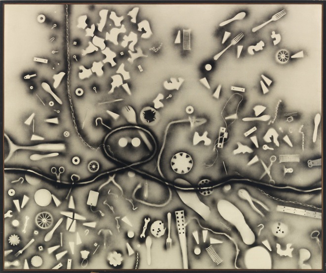 <p><strong style="color: #000000; font-family: verdana, arial, helvetica; font-size: 11px; line-height: 17px;"><strong>Dominick Di Meo</strong></strong><br style="color: #000000; font-family: verdana, arial, helvetica; font-size: 11px; line-height: 17px;" /><em style="color: #000000; font-family: verdana, arial, helvetica; font-size: 11px; line-height: 17px;">Limp Voyeur in a Humid Landscape</em><span style="color: #000000; font-family: verdana, arial, helvetica; font-size: 11px; line-height: 17px;">, 1965</span><br style="color: #000000; font-family: verdana, arial, helvetica; font-size: 11px; line-height: 17px;" /><span style="color: #000000; font-family: verdana, arial, helvetica; font-size: 11px; line-height: 17px;">AFA label on reverse: “Fantasy & Figure”</span><br style="color: #000000; font-family: verdana, arial, helvetica; font-size: 11px; line-height: 17px;" /><span style="color: #000000; font-family: verdana, arial, helvetica; font-size: 11px; line-height: 17px;">Synthetic polymer on canvas</span><br style="color: #000000; font-family: verdana, arial, helvetica; font-size: 11px; line-height: 17px;" /><span style="color: #000000; font-family: verdana, arial, helvetica; font-size: 11px; line-height: 17px;">127 x 152.4 cm., 50 x 60 in.</span></p>