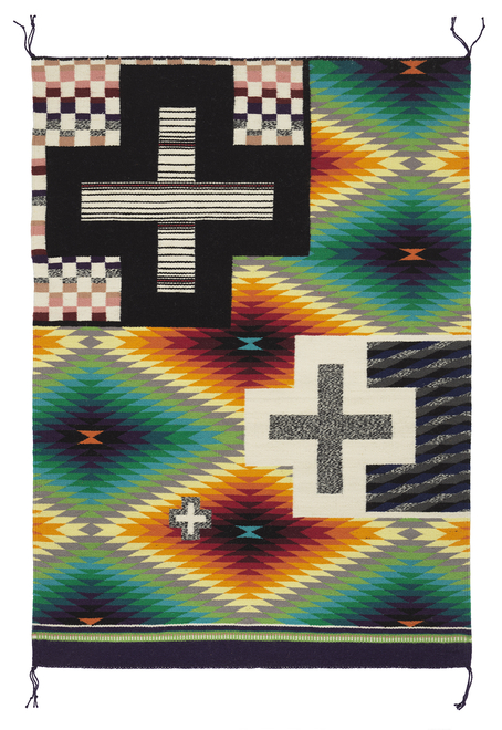 Germantown Sampler Wool warp, weft, selvedge cords, and aniline dyes