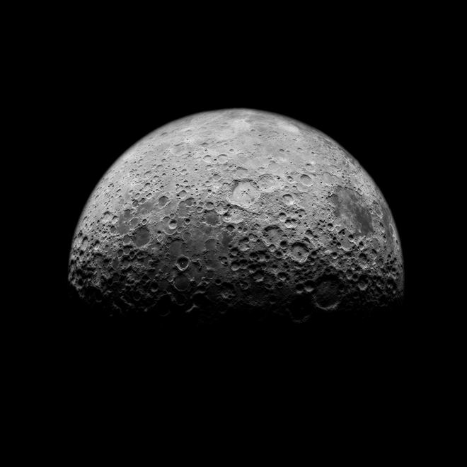 Michael Light, 024b Southern Lunar Hemisphere, Homebound; Photographed by Alfred Worden,