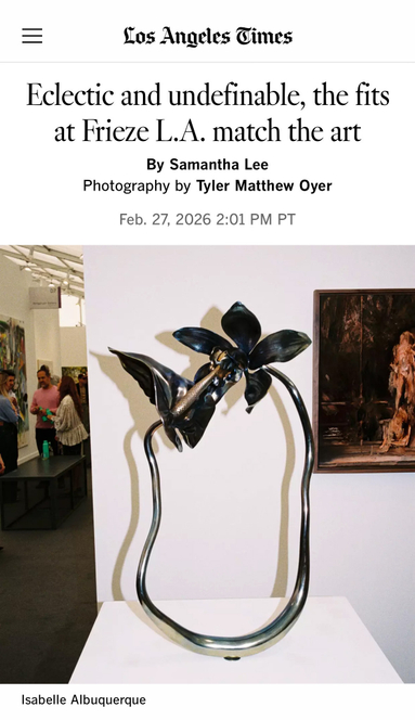 Eclectic and undefinable, the fits at Frieze L.A. match the art