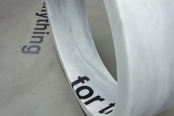 <p>Antonis Pittas, <em>Untitled (for the security of the nation), </em>marble and graphite, 2014. (detail)</p>