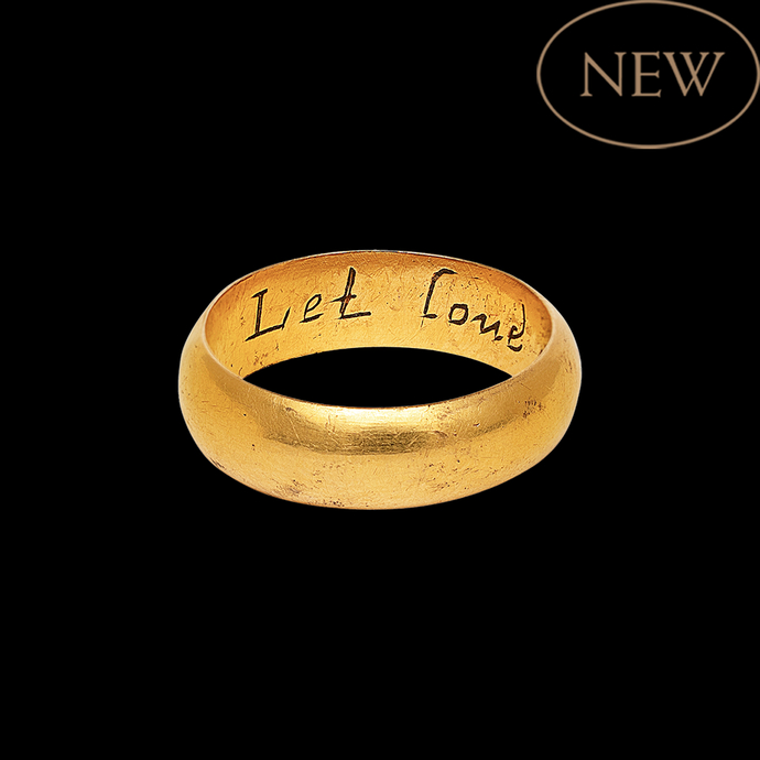 Posy Ring with motto "Let love enduer"