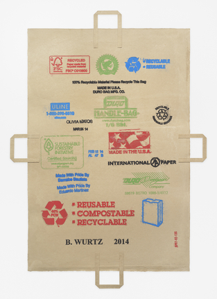 Untitled, 2016 Pigmented cotton and solvent transfer