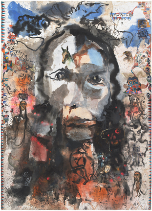 American Horse II, 2022, Mixed media on canvas