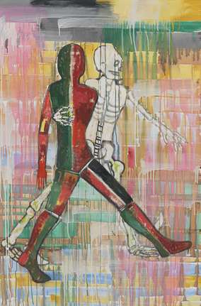 Waltz, 2002, Mixed media on canvas
