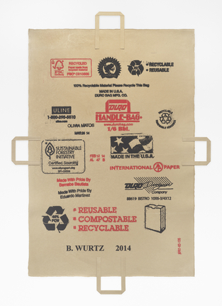 Untitled, 2016 Pigmented cotton and solvent transfer