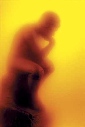 Thinker, 1988 Cibachrome print, silicone, acrylic, wood frame