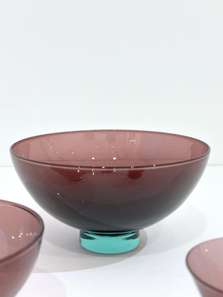 Set of Four Holmegaard Glass Dishes by Per Lutken