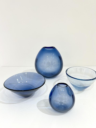 Set of Four Per Lutken for Holmegaard Glass Pieces