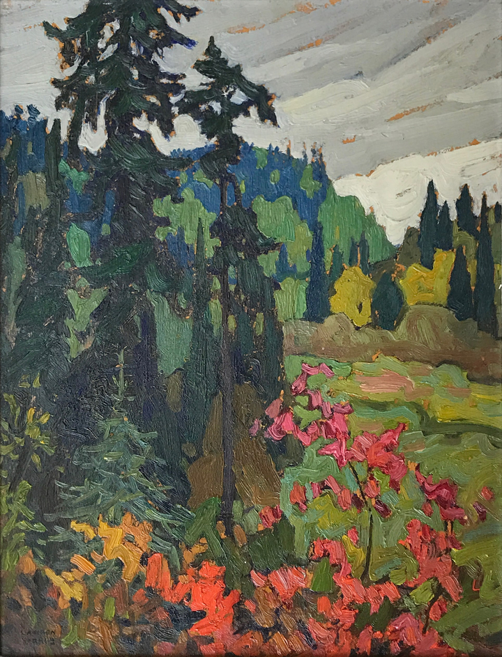 Lawren S. Harris Hubert (Algoma Sketch), 1918 (circa) Oil on Beaverboard 13 5/8 x 10 1/2 in 34.6 x 26.7 cm