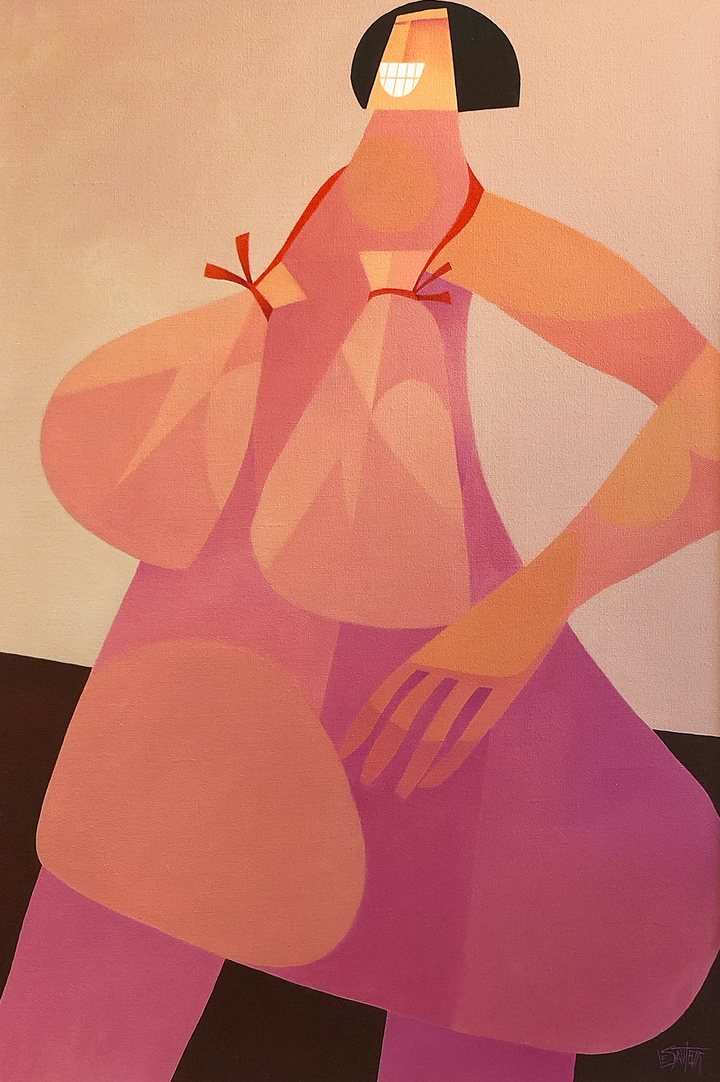 Claude Le Sauteur La blague - The Joke, 2004 Oil on canvas - huile sur toile 36 x 24 in 91.4 x 61 cm