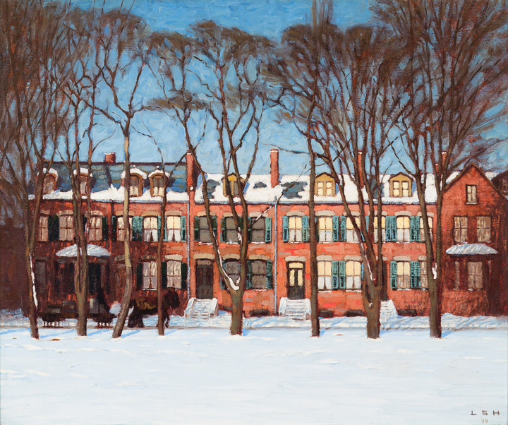 Lawren S. Harris A Row of Houses, Wellington Street (Street Painting I), 1910 Oil on canvas 25 x 30 in 63.5 x 76.2 cm