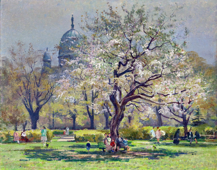 Robert Pilot Queen Elizabeth Gardens, Montreal, 1940 (circa) Oil on canvas 22 x 27 1/2 in 55.9 x 69.8 cm