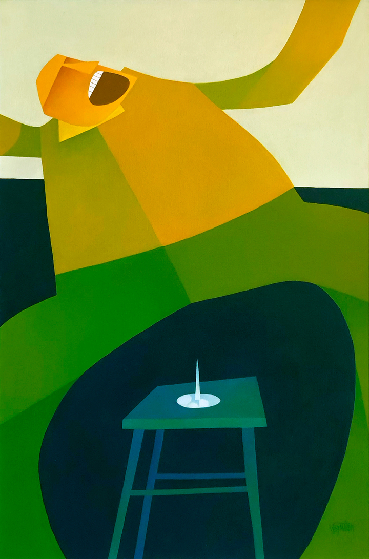 Claude Le Sauteur La farce - The Gag, 2005 Oil on canvas - huile sur toile 36 x 24 in 91.4 x 61 cm