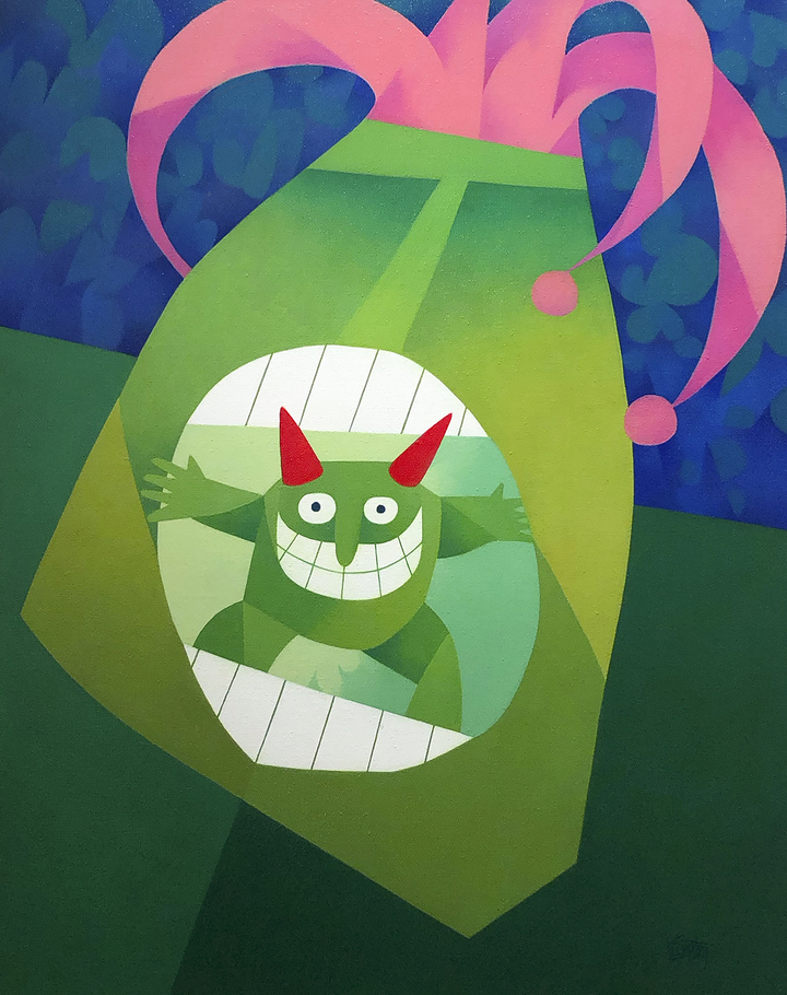 Claude Le Sauteur Le ricaneur - The Chuckler, 2000 Oil on canvas - huile sur toile 30 x 24 in 76.2 x 61 cm