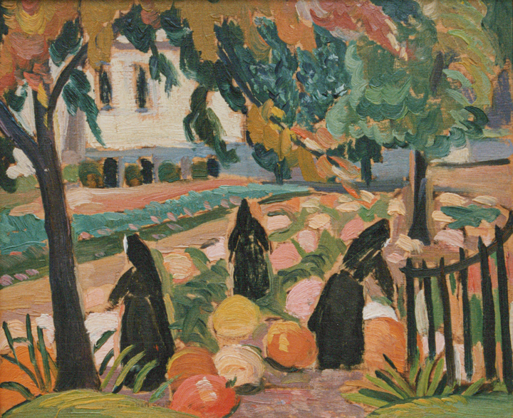 Sarah Robertson, The Mother House - Nuns of the Congregation, with Pumpkins