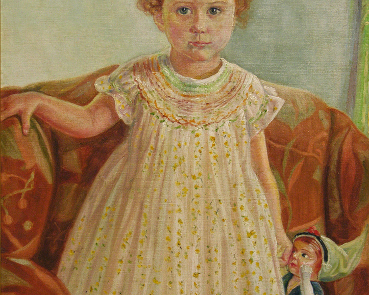 Jean Dallaire Figure Painting a Rare Early Canvas