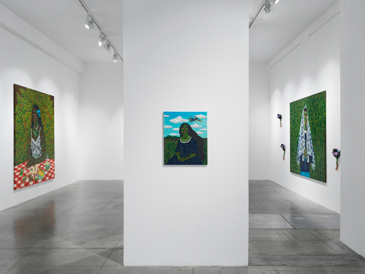 Installation view, Kelly Sinnapah Mary,&nbsp;Tout germe encore dans la nuit des terres,&nbsp;James Cohan, Paris, France,&nbsp;October 20-26, 2025