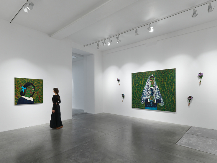 Installation view, Kelly Sinnapah Mary,&nbsp;Tout germe encore dans la nuit des terres,&nbsp;James Cohan, Paris, France,&nbsp;October 20-26, 2025