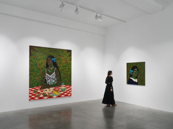 Installation view, Kelly Sinnapah Mary,&nbsp;Tout germe encore dans la nuit des terres,&nbsp;James Cohan, Paris, France,&nbsp;October 20-26, 2025