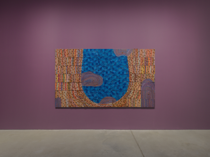 Installation view, Elias Sime,&nbsp;FINAL DROP (የመጨረሻዋ ጠብታ),&nbsp;James Cohan, 48 Walker St, New York, NY, February 21 - April 4, 2026