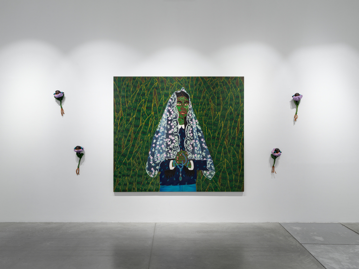 Installation view, Kelly Sinnapah Mary,&nbsp;Tout germe encore dans la nuit des terres,&nbsp;James Cohan, Paris, France,&nbsp;October 20-26, 2025