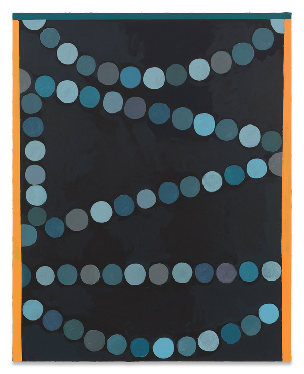 The Midnighters, 2025, Acrylic and marble dust on canvas, 60 1/4 x 48 inches, 153 x 121.9 cm, MMG#38309