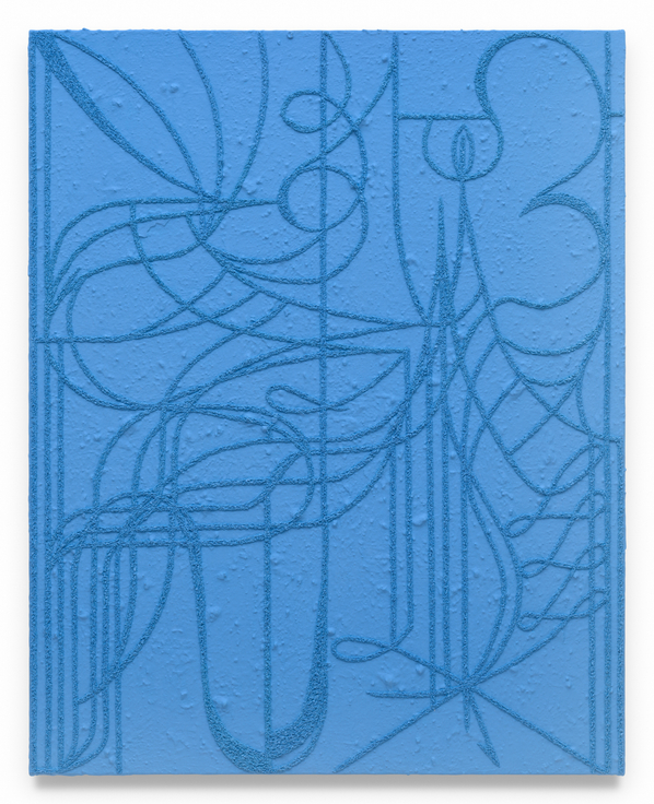 Tracy Thomason,&nbsp;Jupiter's Scaffolding, 2023, Oil and marble dust on linen,