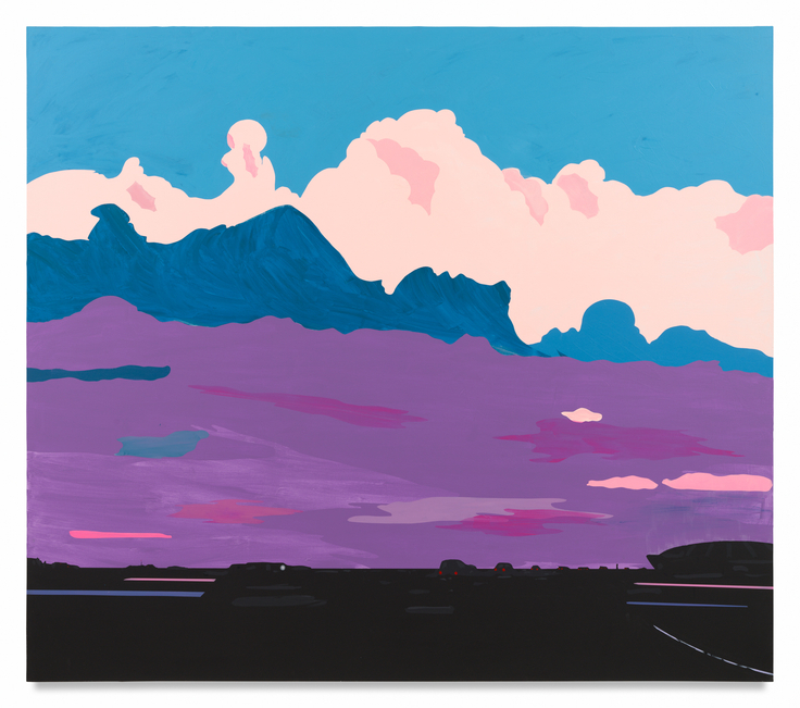 Stadium Approach, 2025, Acrylic on canvas,