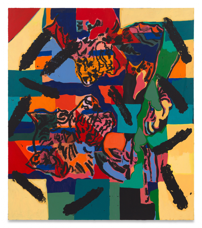 Vicious, 2025, Acrylic and marble dust on canvas, 80 x 70 inches, 203.2 x 177.8 cm, MMG#38315