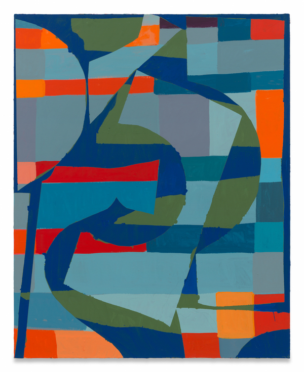 Talking, 2025, Acrylic and marble dust on canvas,