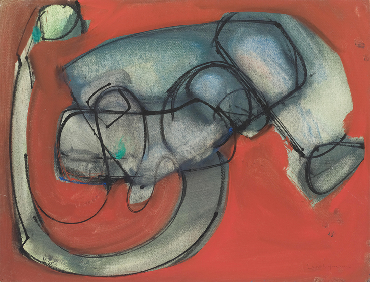 Untitled, 1946, Oil and gouache on paper, 19 x 25 inches, 48.3 x 63.5 cm, AMY#4158