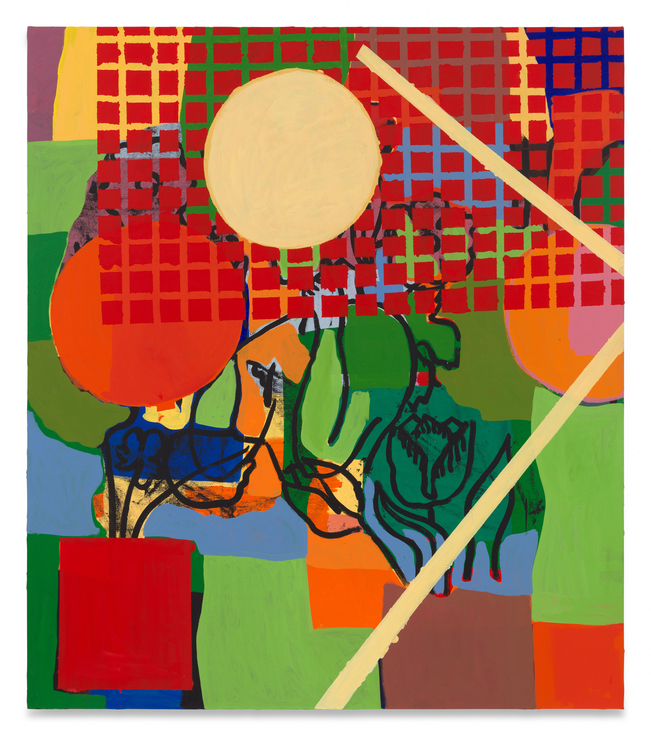 Green Thumb, 2025, Acrylic and marble dust on canvas, 80 x 70 inches, 203.2 x 177.8 cm, MMG#38314