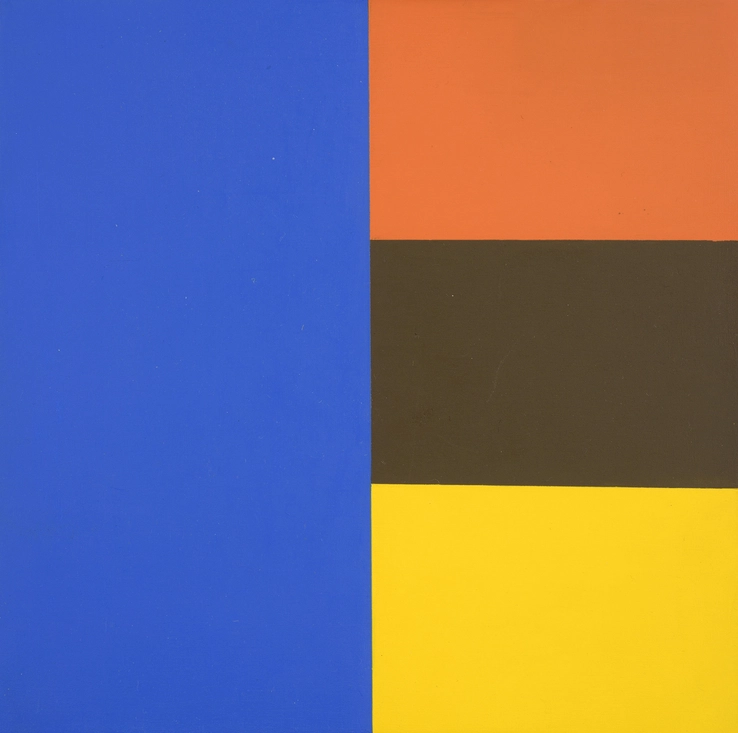 Jean Spencer  'Untitled' - System I, 1978  Oil on board  20.2 x 20.2 cm