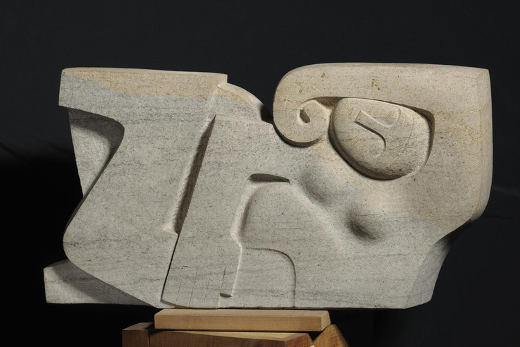 George Kennethson  Reclining Figure, 1950s  Clipsham  41 x 71 x 16.5 cm