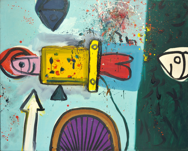 Alan Davie  Opus O.568C Fish Charm No.3, 1965  Oil on canvas  121.9 x 152.4 cm