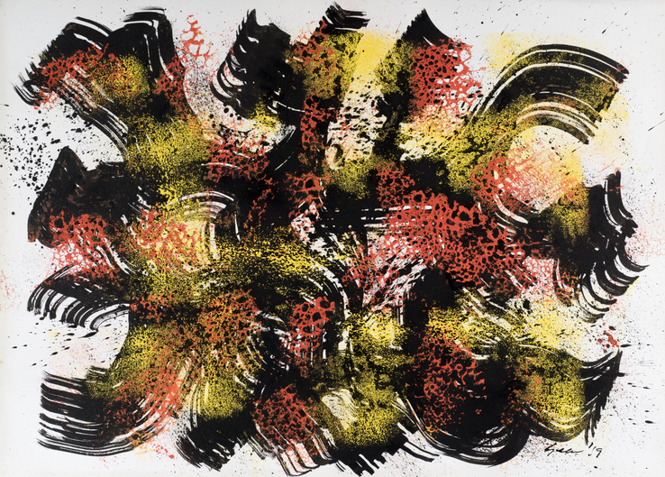 William Gear  Untitled, 1959  Acrylic and ink on paper  58 x 79 cm