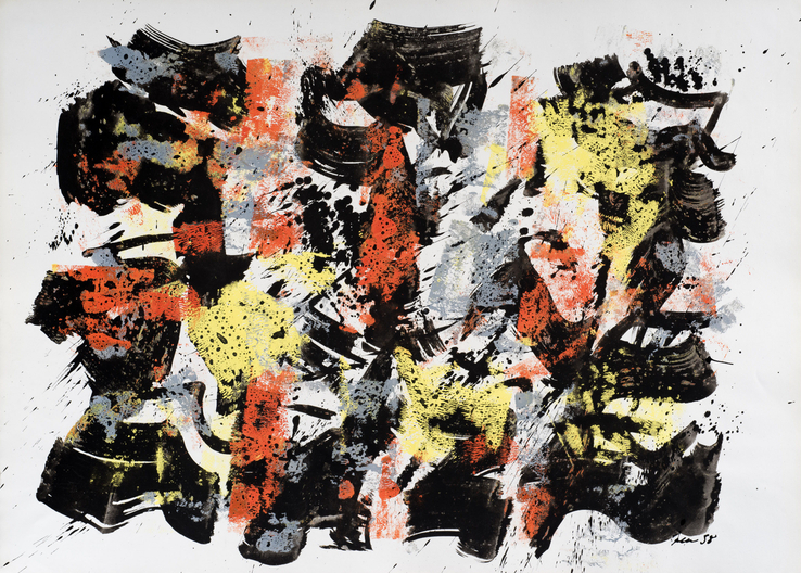 William Gear  Goauche, Dec '58, 1958  Gouache on paper  57 x 79 cm